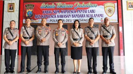 Penyegaran Organisasi, Pejabat Kabag SDM Polresta Deli Serdang, Kapolsek Bandara KNIA dan Kapolsek Pantai Labu, Dimutasi
