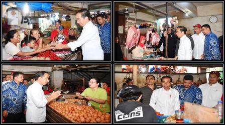 Berkunjung Ke Pasar Sukaramai Medan, Presiden Jokowi Tinjau Harga Sejumlah Komoditas Pangan Baik Dan Stabil