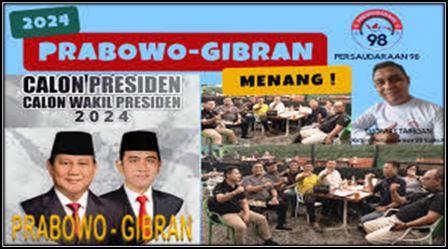 Siap Menangkan Pasangan Prabowo-Gibran di Pilpres 2024, Persaudaraan 98 Sumut Akan Gelar Deklarasi