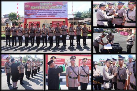 Pejabat Kabag, Kapolsek jajaran Polresta Deli Sertijab dan Dilantik