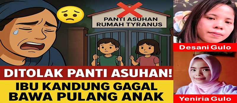 Yeniria Gulo mendatangi panti tersebut sebagai orang tua kandung untuk membawa pulang dua anaknya yang dititipkan Desani Gulo (kakak Yeniria Gulo)