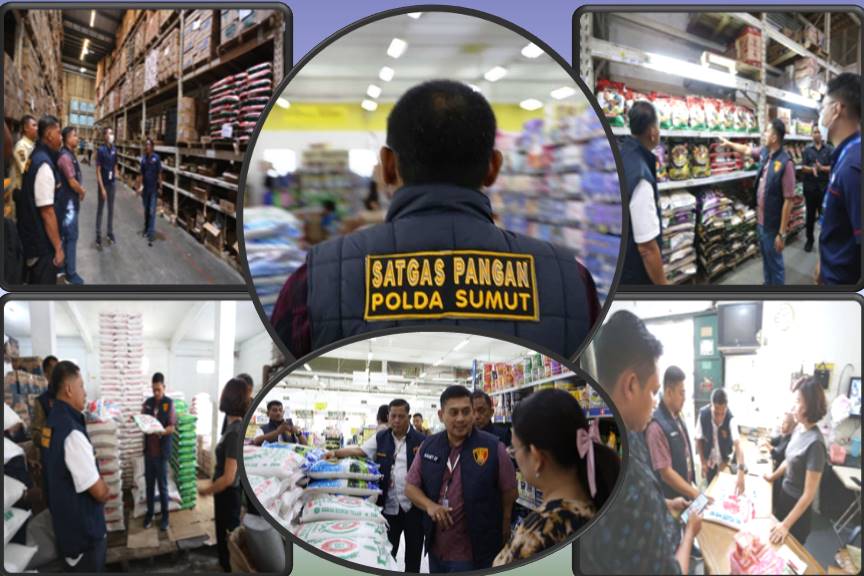 Pastikan harga beras sesuai dengan ketentuan pemerintah, Satgas Pangan Polda Sumut Cek Harga Beras Di Medan Dan Temukan Penjualan Di Atas HET