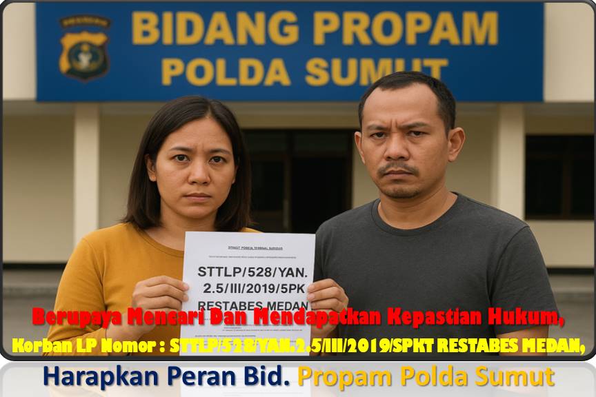 Berupaya Mencari Dan Mendapatkan Kepastian Hukum, Korban LP Nomor STTLP528YAN.2.5III2019SPKT RESTABES MEDAN, Harapkan Peran Bid. Propam Polda Sumut