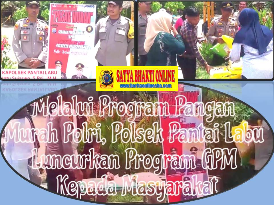 Melalui Program Pangan Murah Polri Bagi Masyarakat, Polsek Pantai Labu Luncurkan Program GPM Kepada Masyarakat