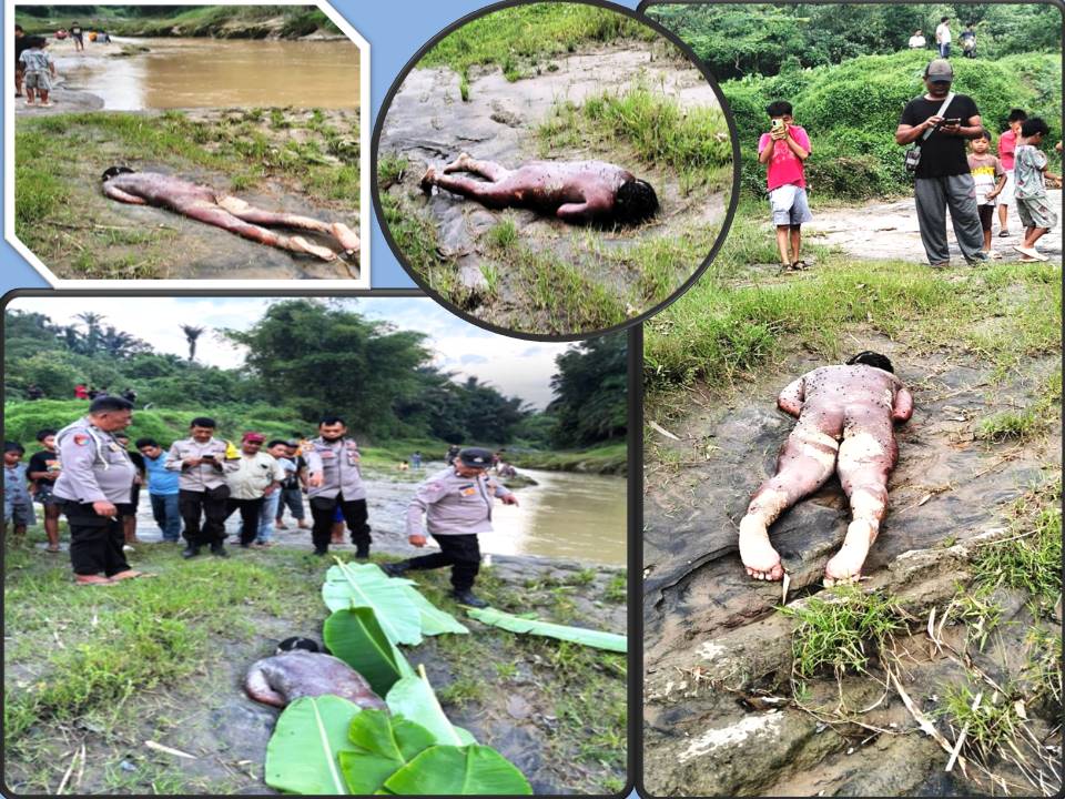 Sesosok Mayat Posisi Telungkup di Pinggir Sungai Blumai Hebohkan Masyarakat Tadukan Raga