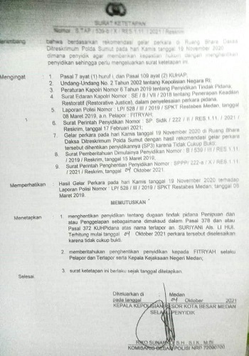 Surat Ketetapan SP3