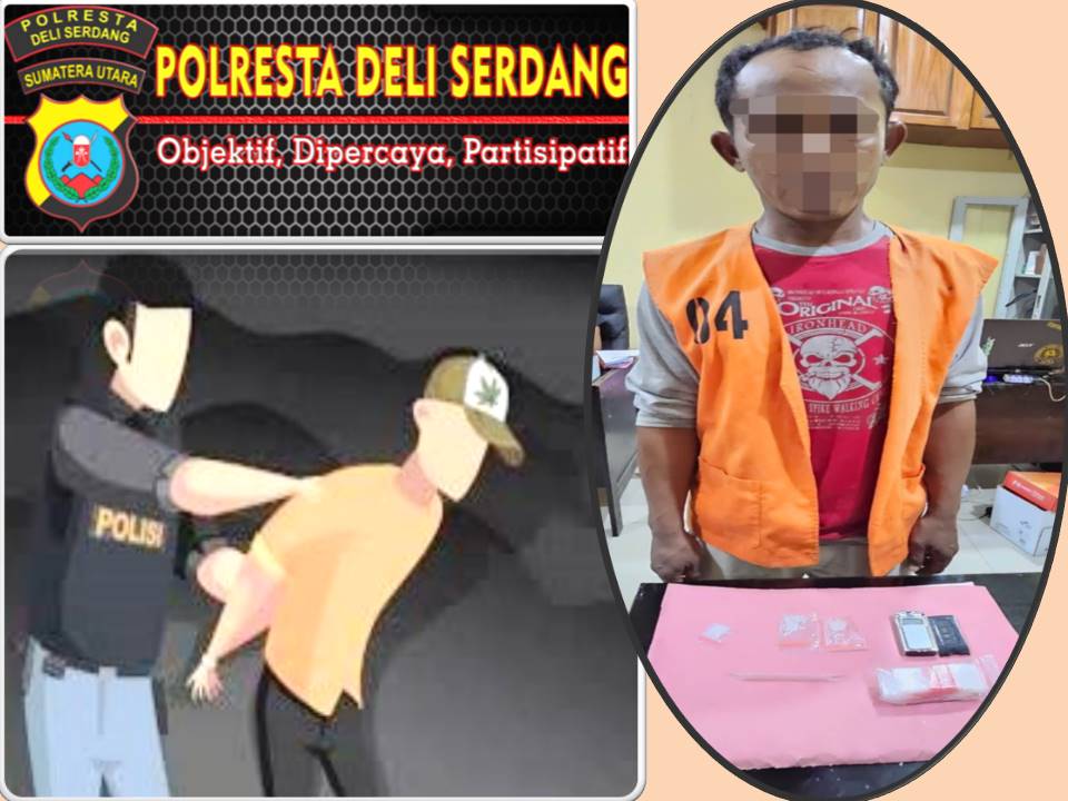 Diduga Pengedar Sabu, SP Warga Desa Sudi Rejo, Namo Rambe, Diciduk Personil Satresnarkoba Polresta Deli Serdang
