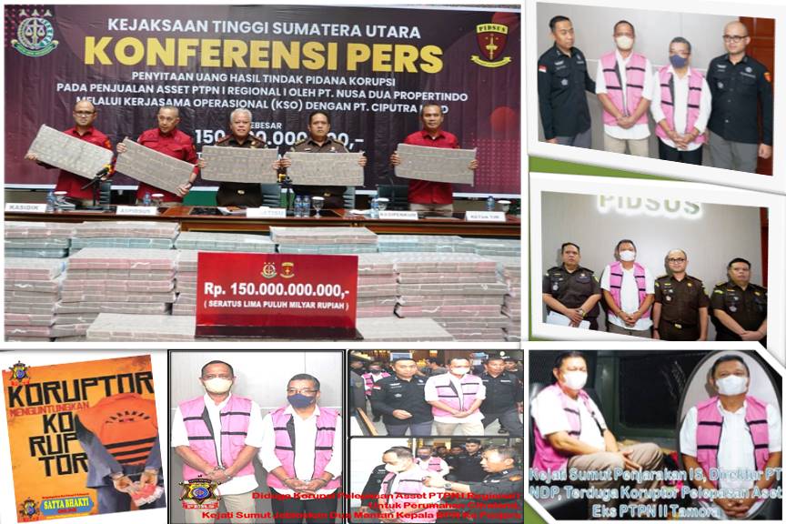 Setelah Penjarakan Para Terduga Koruptor, Kejati Sumut Sita Uang Negara Senilai Rp 150 Miliar dari PT DMK