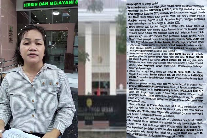 Tuntut Keadilan Dan Minta Putusan Majelis Hakim Nomor 61_Pid.Sus-TPK_2025_PN.Mdn Ditinjau Kembali, Isteri Terdakwa Datangi PT Sumut