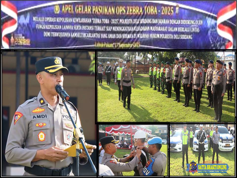 Polresta Deli Serdang Gelar Apel Pasukan Operasi Zebra 2025