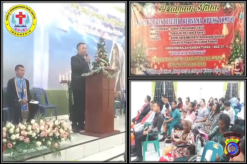 Dengan Tema “Bergembiralah Karena Tuhan”, Bersama Opung Jompo, Jemaat GPIBI Eben Haezer Lubuk Pakam Rayakan Natal