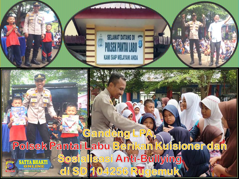 Gandeng LPA, Polsek Pantai Labu Berikan Kuisioner dan Sosialisasi Anti-Bullying di SD 104256 Rugemuk