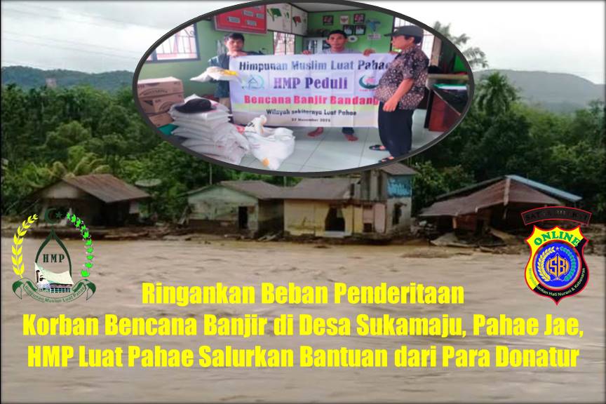 Ringankan Beban Penderitaan Korban Bencana Banjir di Desa Sukamaju, Pahae Jae, HMP Luat Pahae Salurkan Bantuan dari Para Donatur