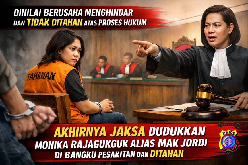 Dinilai Berusaha Menghindar dan Tidak Ditahan Atas Proses Hukum, Akhirnya Jaksa Dudukkan Monika Rajagukguk Alias Mak Jordi di Bangku Pesakitan dan Ditahan