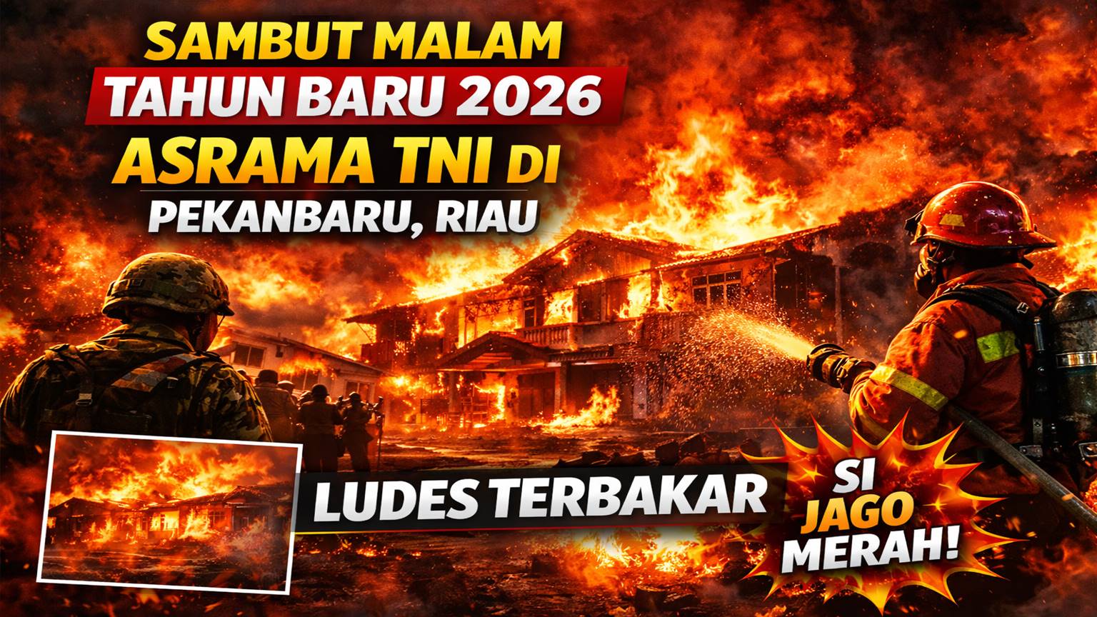 Sambut Malam Tahun Baru 2026, Asrama TNI AD, Pekanbaru, Riau Ludes Dilalap Si Jago Merah Sambut Malam Tahun Baru 2026, Asrama TNI AD, Pekanbaru, Riau Ludes Dilalap Si Jago Merah